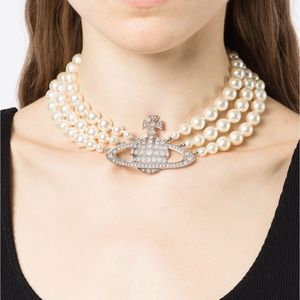 V. Westwood pearl choker necklace
